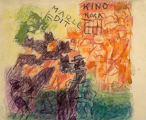 In Front of the Cinema II, 1932, Stanisław Osostowicz