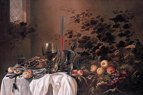 Stilll life with tumblers and fruit, 1646, Roelof Koets