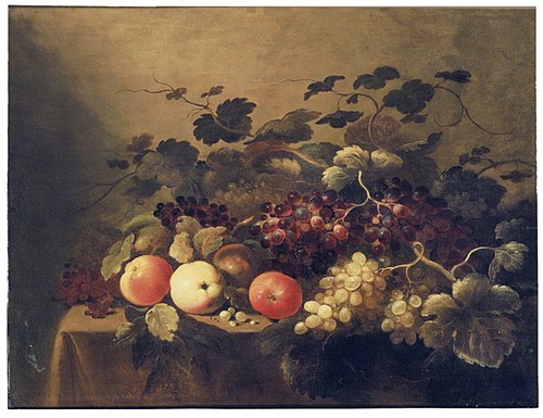 Still life with fruit on a table, 1646, Roelof Koets