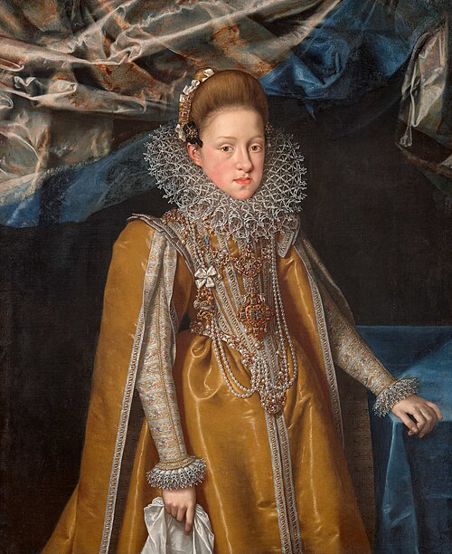 Erzherzogin Maria Magdalena (1587-1631), Großherzogin von Toskana in gelbem Gewand, 1603, Frans Pourbus le Jeune