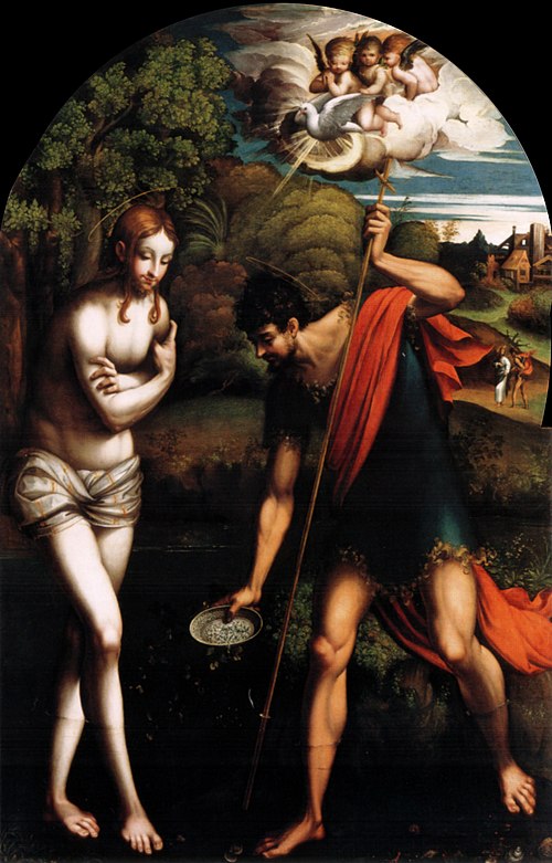 Baptême du Christ, 1519, Parmigianino