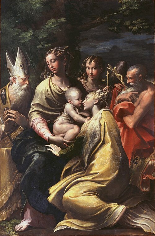 Vierge à l'Enfant et saints, 1529, Parmigianino