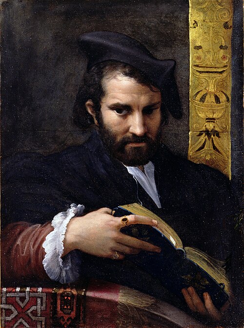 Man with book by Parmigianino, 1530, Parmigianino
