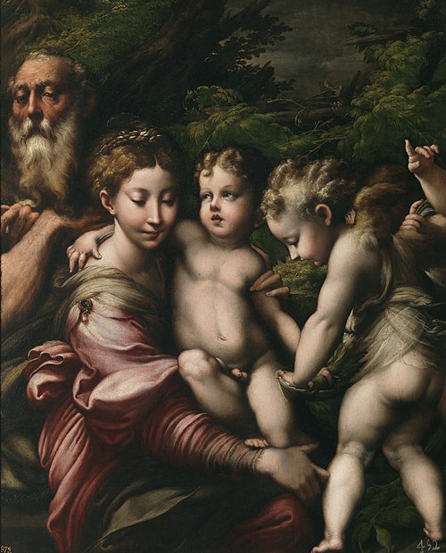 The Holy Family with Angels, 1524, Parmigianino
