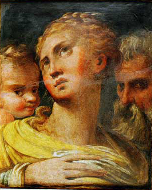 Trois Têtes, 1530, Parmigianino