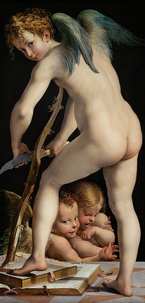 Cupid Making His Arch, 1536, Parmigianino