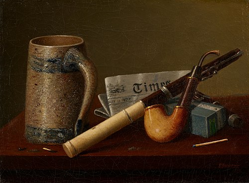 Still-life with Flute and Times, 1877, William Harnett