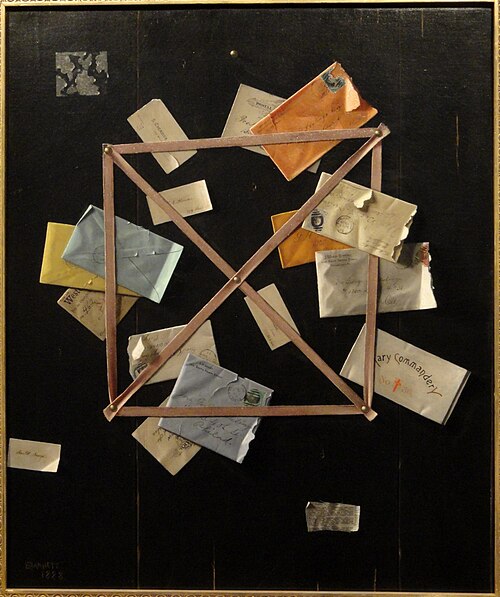 Mr. Hulings' Rack Picture, 1888, William Harnett