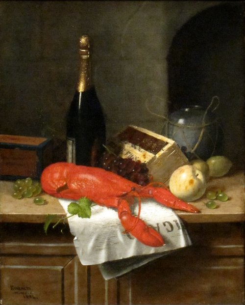 LOBSTER AND LE FIGARO, 1882, William Harnett