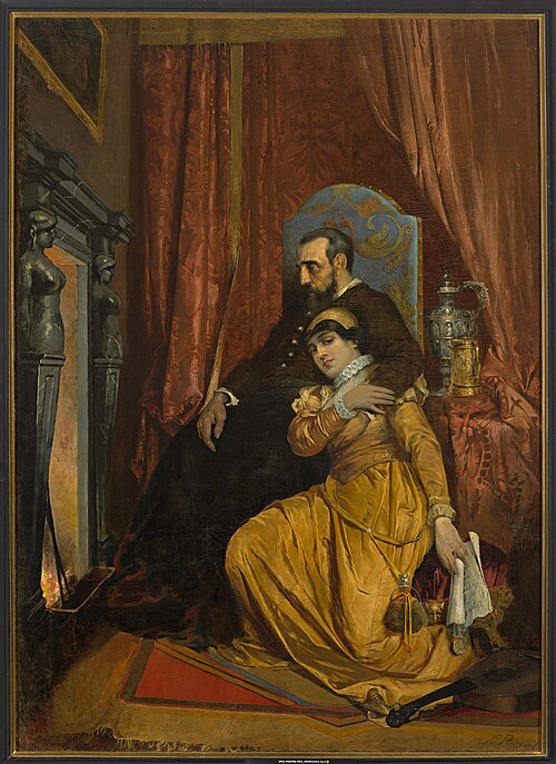 Sigismund Augustus and Barbara Giza, 1901, Tadeusz Popiel
