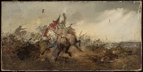 Battle of Vienna, sketch, 1875, Tadeusz Rybkowski