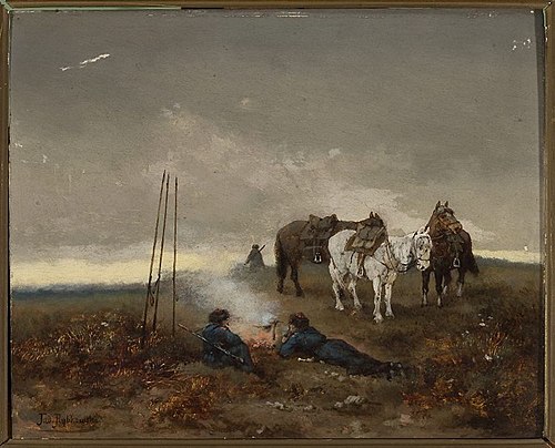 Cossacks keeping watch, 1900, Tadeusz Rybkowski