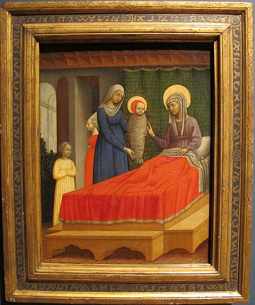 Birth of Saint Augustine, 1445, Antonio Vivarini