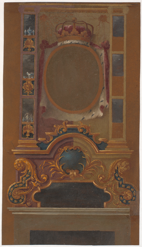 Udkast til kamindekoration, 1667, Lambert van Haven