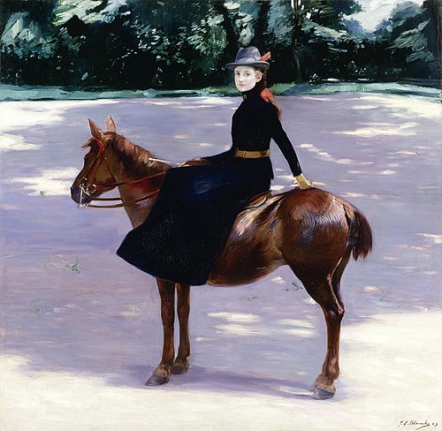 Mademoiselle Meuriot sur son poney, 1889, Jacques-Émile Blanche