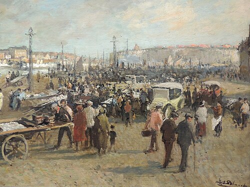 Vente du poisson en gros, 1929, Jacques-Émile Blanche