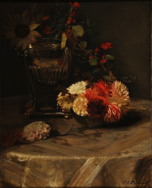 Dahlias et capucines à l'urne d'argent, 1904, Jacques-Émile Blanche