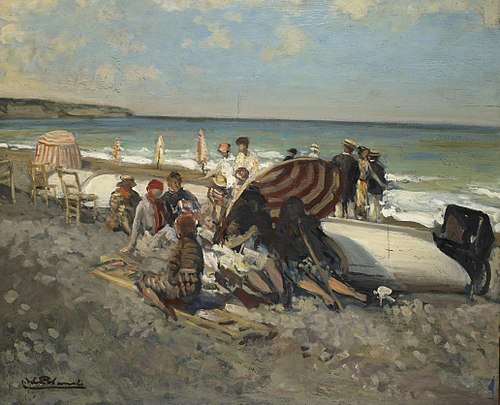 Plage de Dieppe en août, 1893, Jacques-Émile Blanche