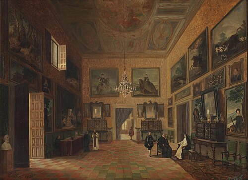 The chamber of Philip IV in the Buen Retiro Royal Palace, 1881, Vicente Poleró y Toledo