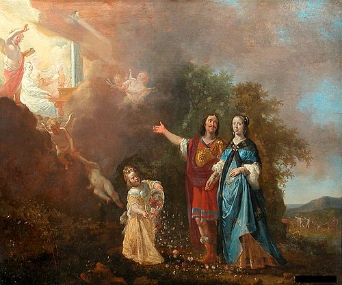 Apparition de sainte Cécile à un couple, 1655, Nicolaus Knüpfer
