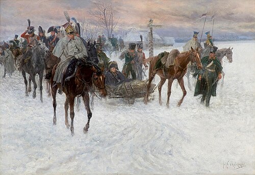 W odwrocie spod Moskwy, 1888, Jan Chełmiński