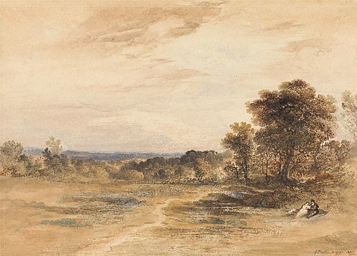 Landscape with Courting Couple, 1839, John Martin
