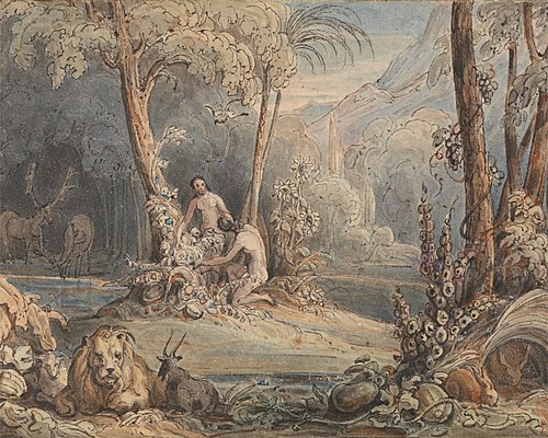 Adam and Eve, , John Martin