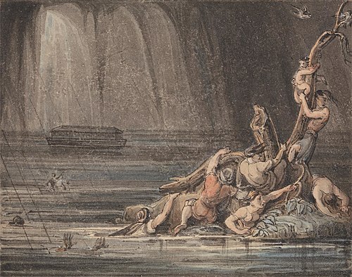 The Rising of the Waters, , John Martin