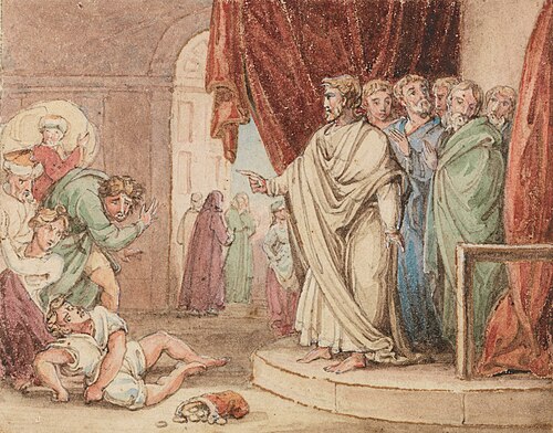 The Death of Ananias, , John Martin