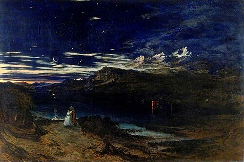 Arthur and Aegle in the Happy Valley, 1849, John Martin