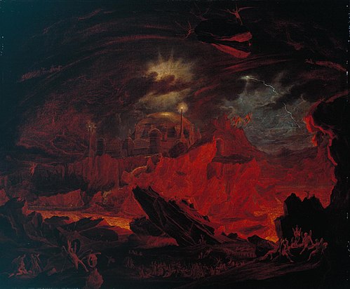 Anges déchus en enfer, 1841, John Martin