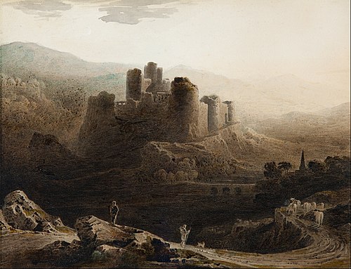 Clair de lune - Château de Chepstow, 1815, John Martin