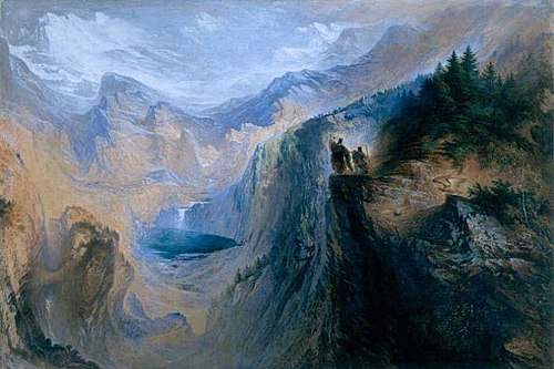Manfred sur la Jungfrau, 1837, John Martin