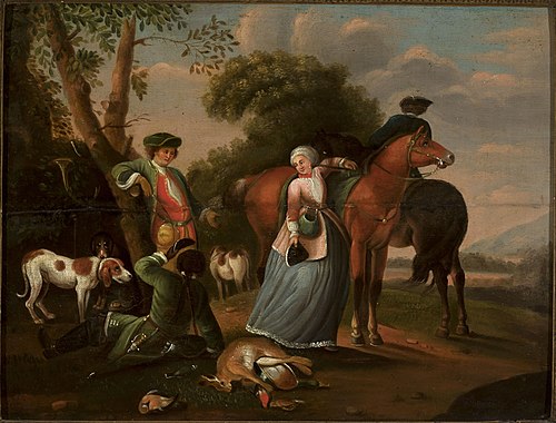 Resting on a hunt, , Wenzel Ignaz Prasch