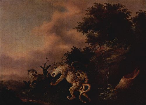 Leopards Attacking a Wild Boar, 1750, Wenzel Ignaz Prasch
