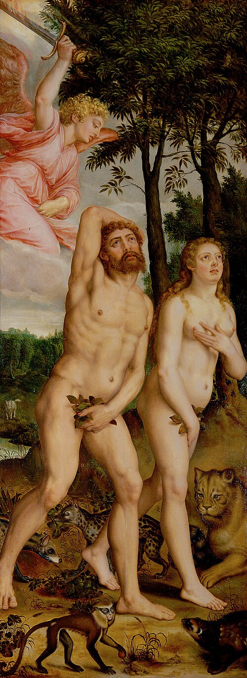 The expulsion from paradise (Genesis 3: 22-24), 1566, Michiel Coxie