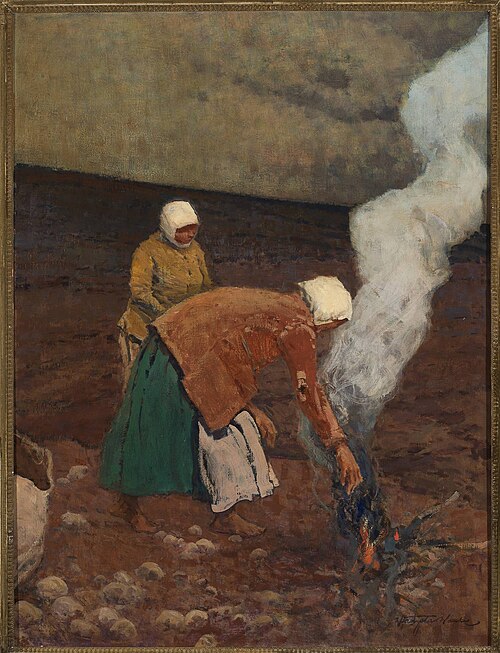 La Récolte de pommes de terre., 1900, Władysław Wankie
