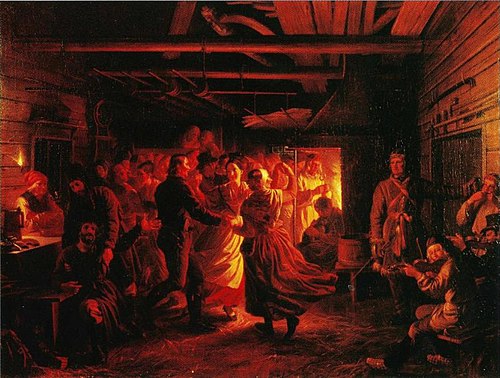 Eine Szene aus Hirvenhiihätäj, 1845, Robert Wilhelm Ekman
