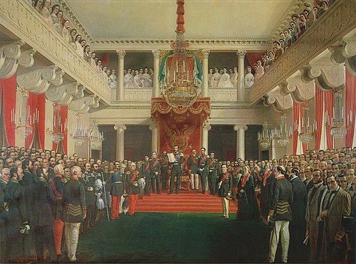 Emperor Alexander II declares the 1863 Diet session open, 1865, Robert Wilhelm Ekman