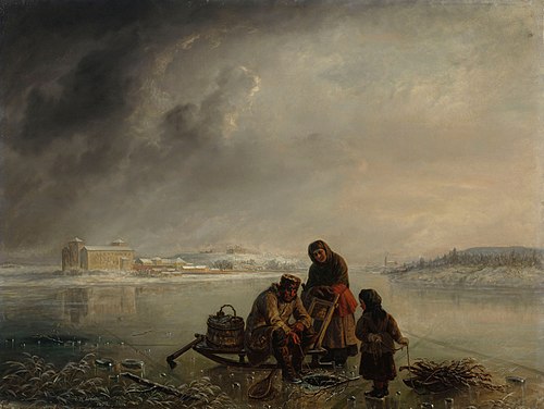 Winter Fishing in Front of Turku, 1872, Robert Wilhelm Ekman