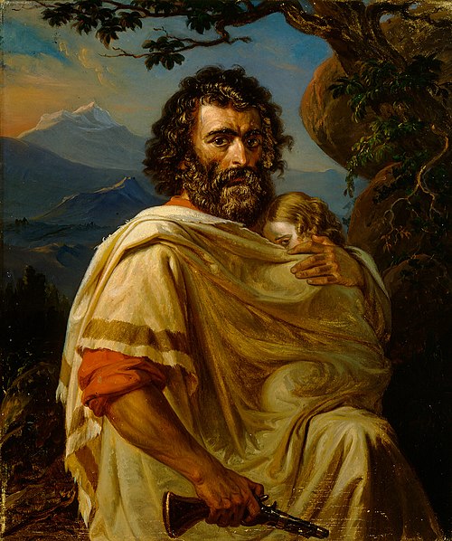 Italian Man with a Child, 1860, Robert Wilhelm Ekman