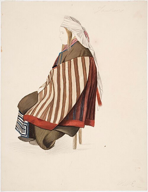 Istuva talonpoikaisnainen Joutsenosta, , Robert Wilhelm Ekman