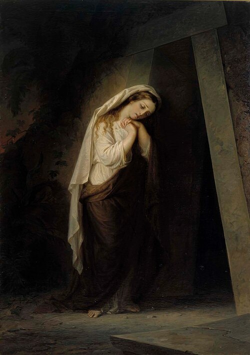 Mary Magdalene by the Grave of Christ, 1869, Robert Wilhelm Ekman