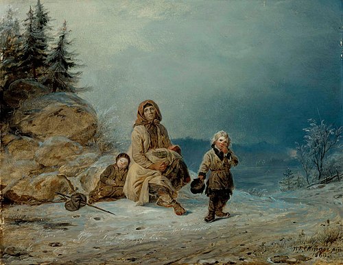 Beggar Family on the Road, 1860, Robert Wilhelm Ekman