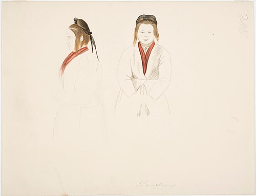 Kaksi talonpoikaisnaista Joutsenosta, , Robert Wilhelm Ekman