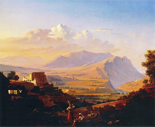 Landscape from Subiaco, 1844, Robert Wilhelm Ekman
