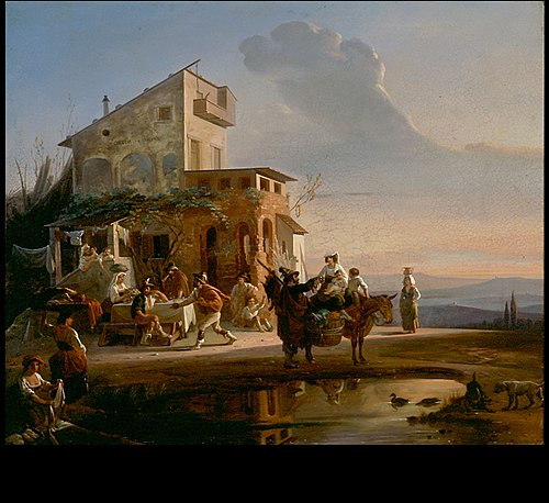 An Italian Inn, 1846, Robert Wilhelm Ekman