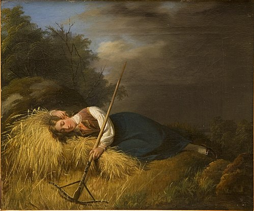A Resting Harvest Girl, 1837, Robert Wilhelm Ekman