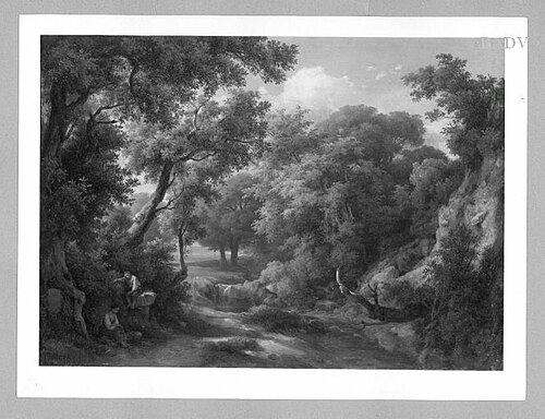 forest with figures, 1851, Károly Markó