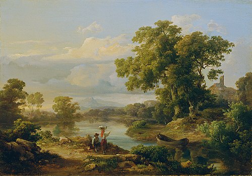 Frühling am Fluss, 1860, Károly Markó